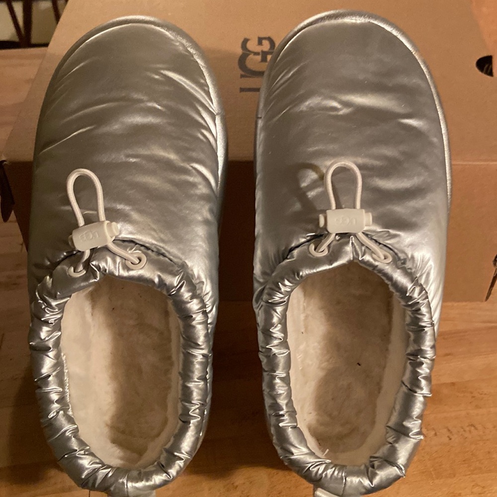 Ugg Maxi Metallic Silver Clog